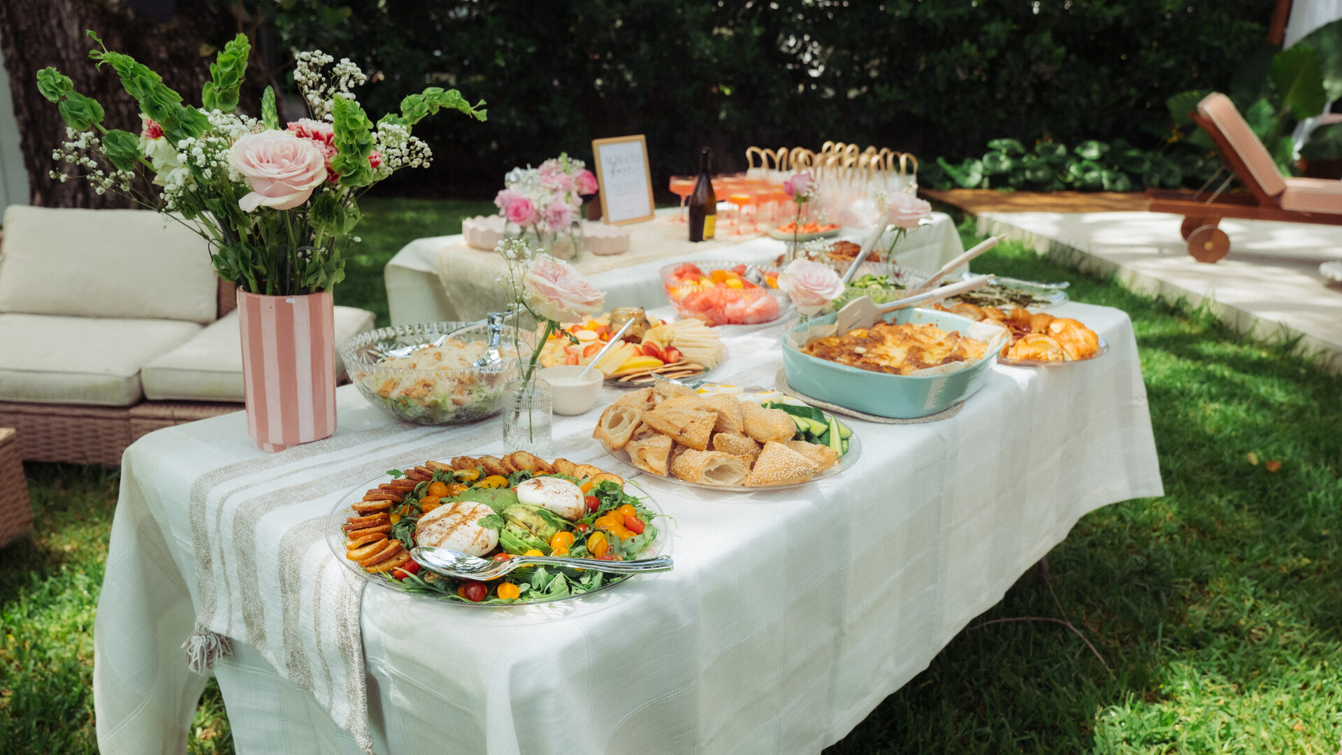 Catering spread at The Great Oak